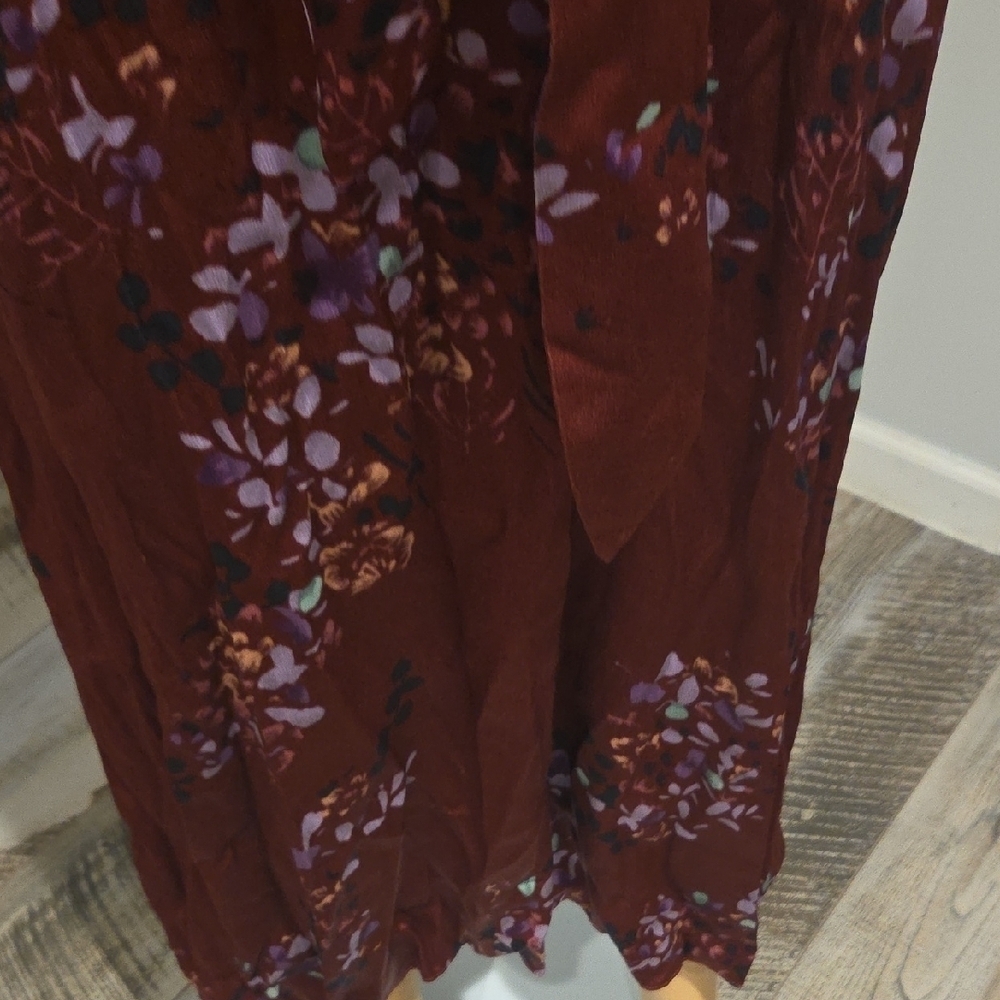 Vince Burgundy Floral Maxi Dress - Picture 6 of 16